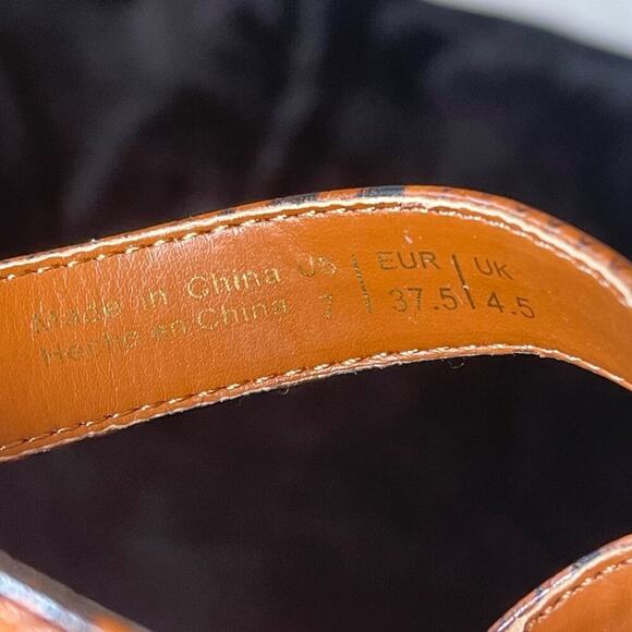 Aldo Women’s Strappy Snake Print Block Heel Sandals Size 7 Buckle Strap - Picture 9 of 10